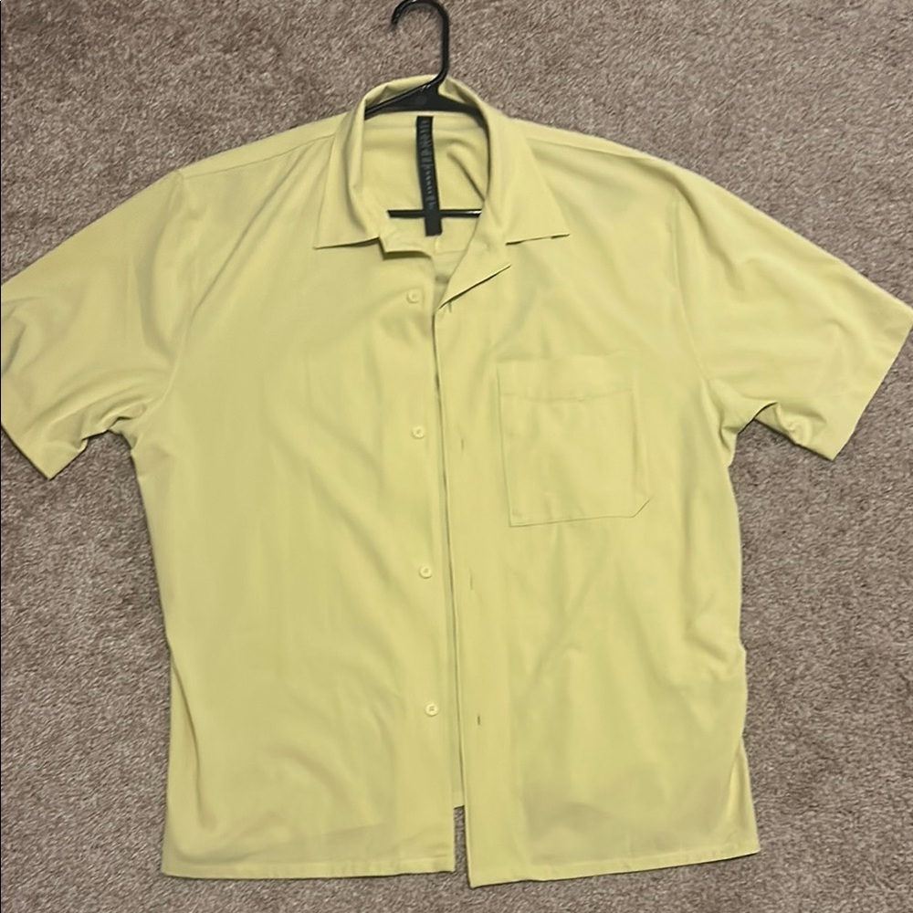 lululemon athletica Yellow Casual Button Down Shirt
